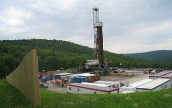 Photo of unconventional shale gas well site northeastern Pennsylvania.